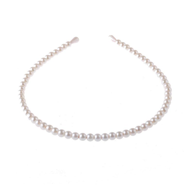 Aysekone 2 Pack Simple Design Imitation Pearl Headband Lady Full Pearl Bead Fashion Stylish Headband Wedding Party Bridal Hair Hoop - Image 3